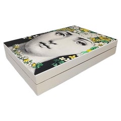 Vintage 1960s Original Gorgeous Playing Cards Box by Piero Fornasetti. Made in Italy