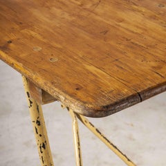 1960's Original Heavy Duty French Army Trestle Dining Table '1097.2'