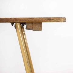 1960's Original Heavy Duty French Army Trestle Dining Table '1097.3'