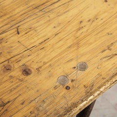 1960's Original Heavy Duty French Army Trestle Dining Table '1097.6'
