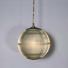 1960's Original Holophane Parisian Glass Globe Lamps - Extra Large 20 Inch