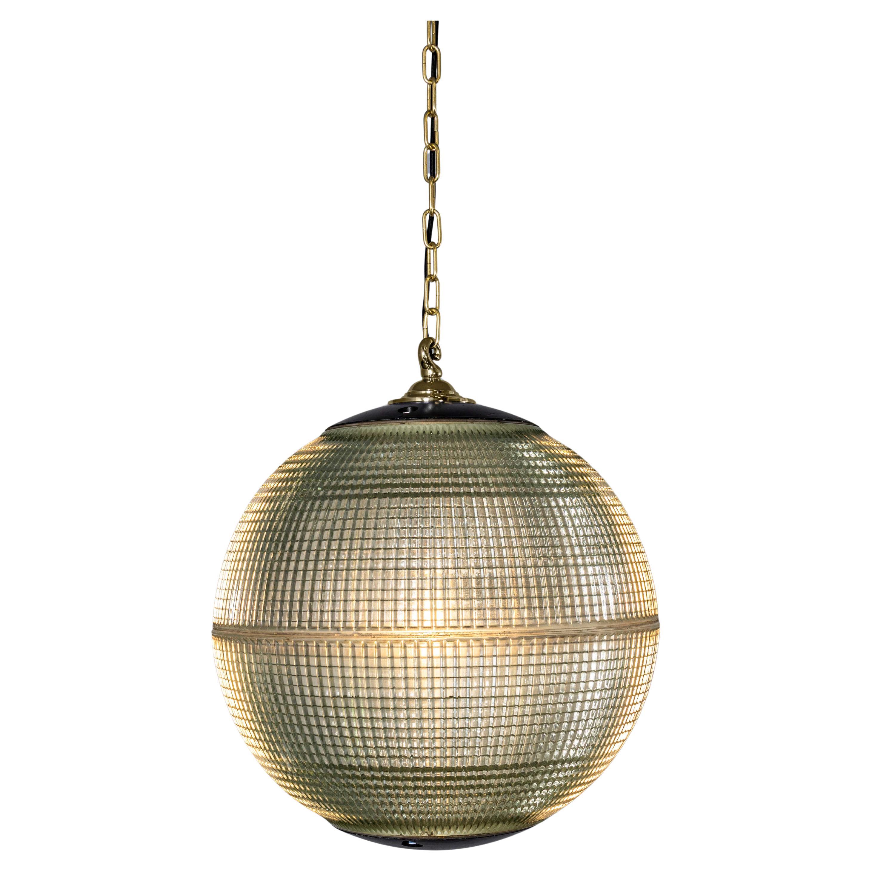 1960's Original Holophane Parisian Glass Globe Lamps - Extra Large 20 Inch