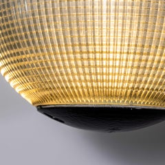 1960's Original Holophane Parisian Glass Globe Lamps - Large 16 Inch