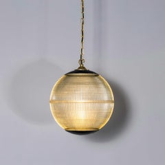 1960's Original Holophane Parisian Glass Globe Lamps - Large 16 Inch