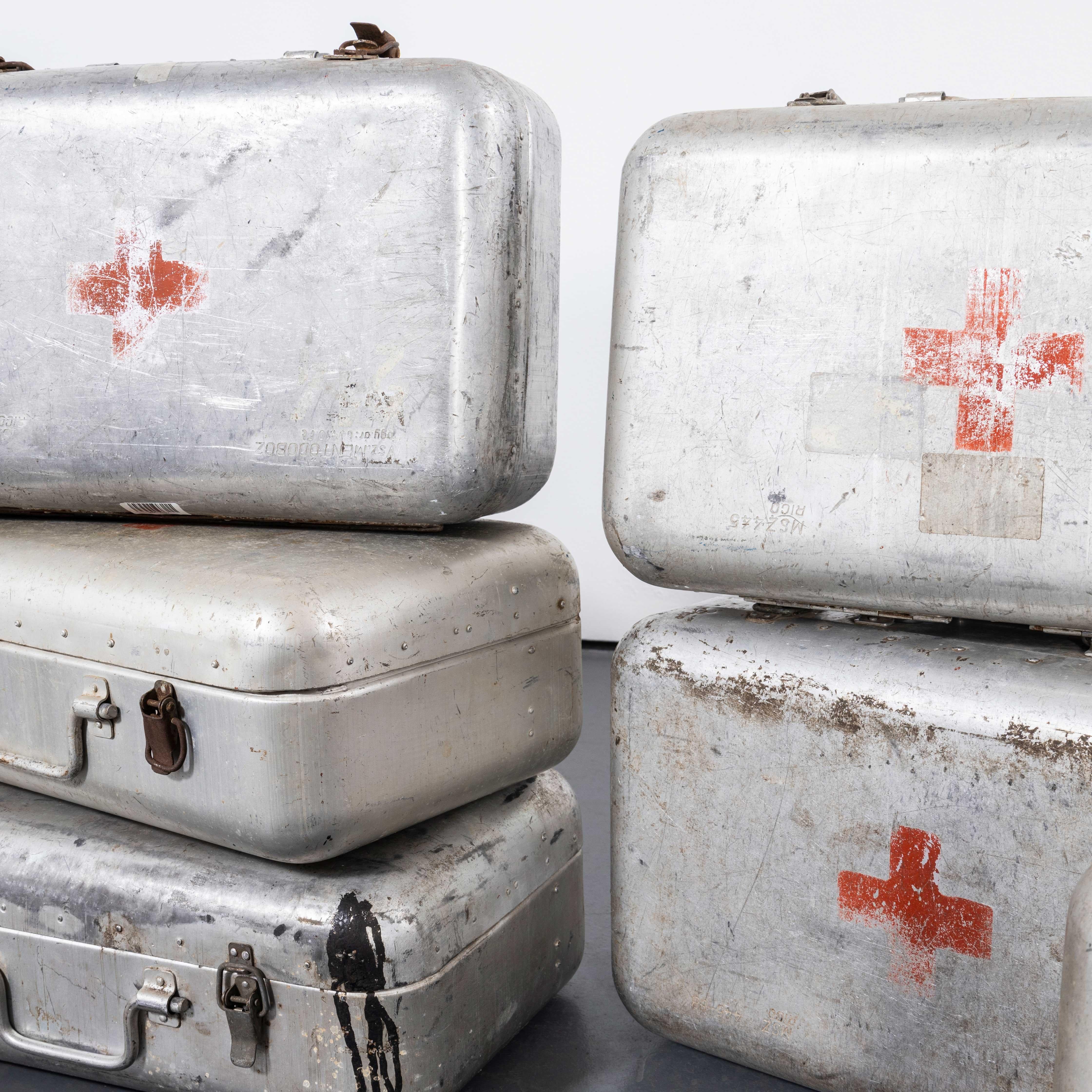 European 1960's Original Hungarian Army First Aid Boxes - Large Shape For Sale