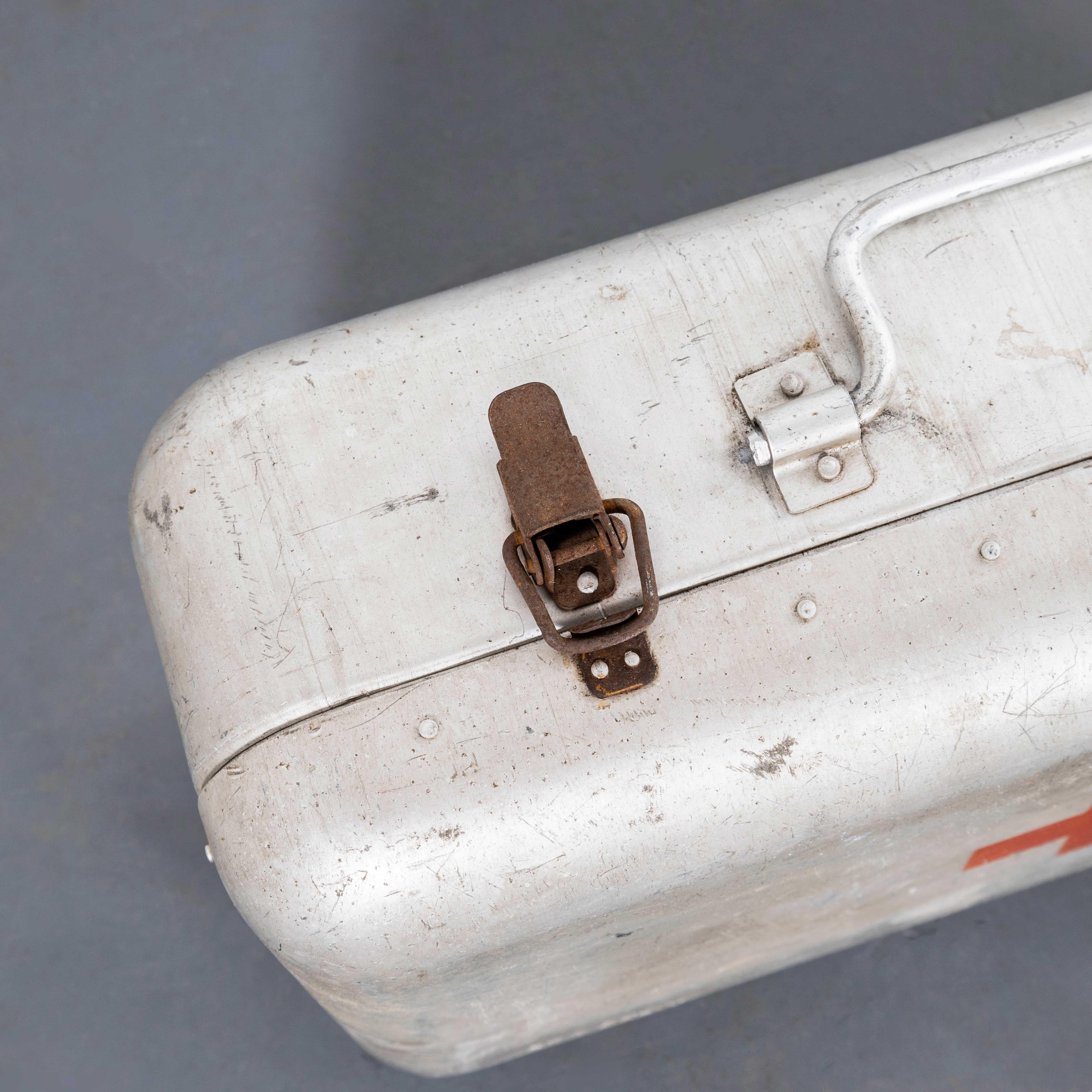 Aluminum 1960's Original Hungarian Army First Aid Boxes - Large Shape For Sale