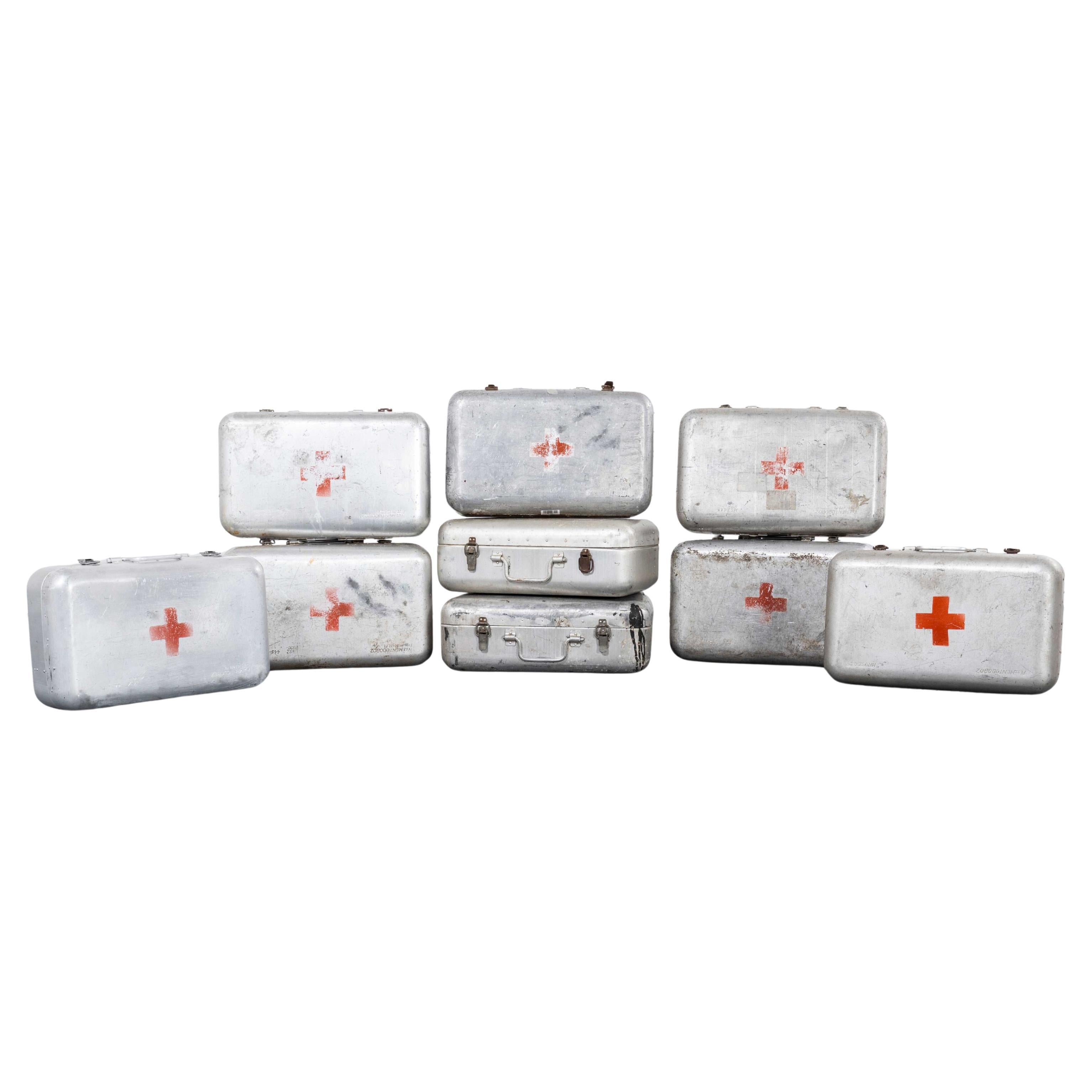 1960's Original Hungarian Army First Aid Boxes - Large Shape For Sale