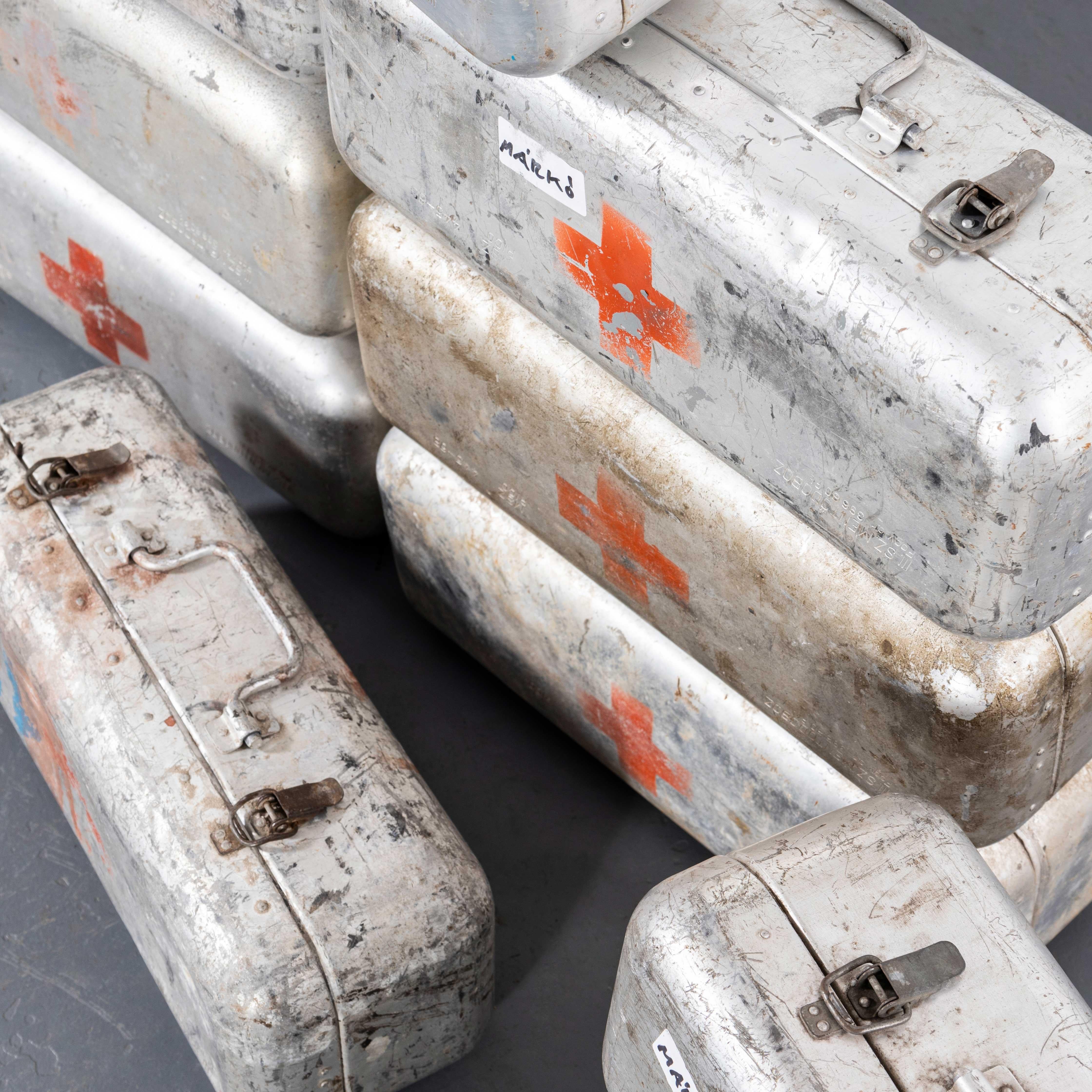 Mid-20th Century 1960's Original Hungarian Army First Aid Boxes - Long Shape For Sale