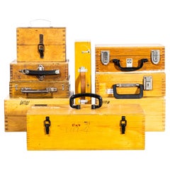1960's Original Industrial Equipment Boxes - Set Of Nine Boxes