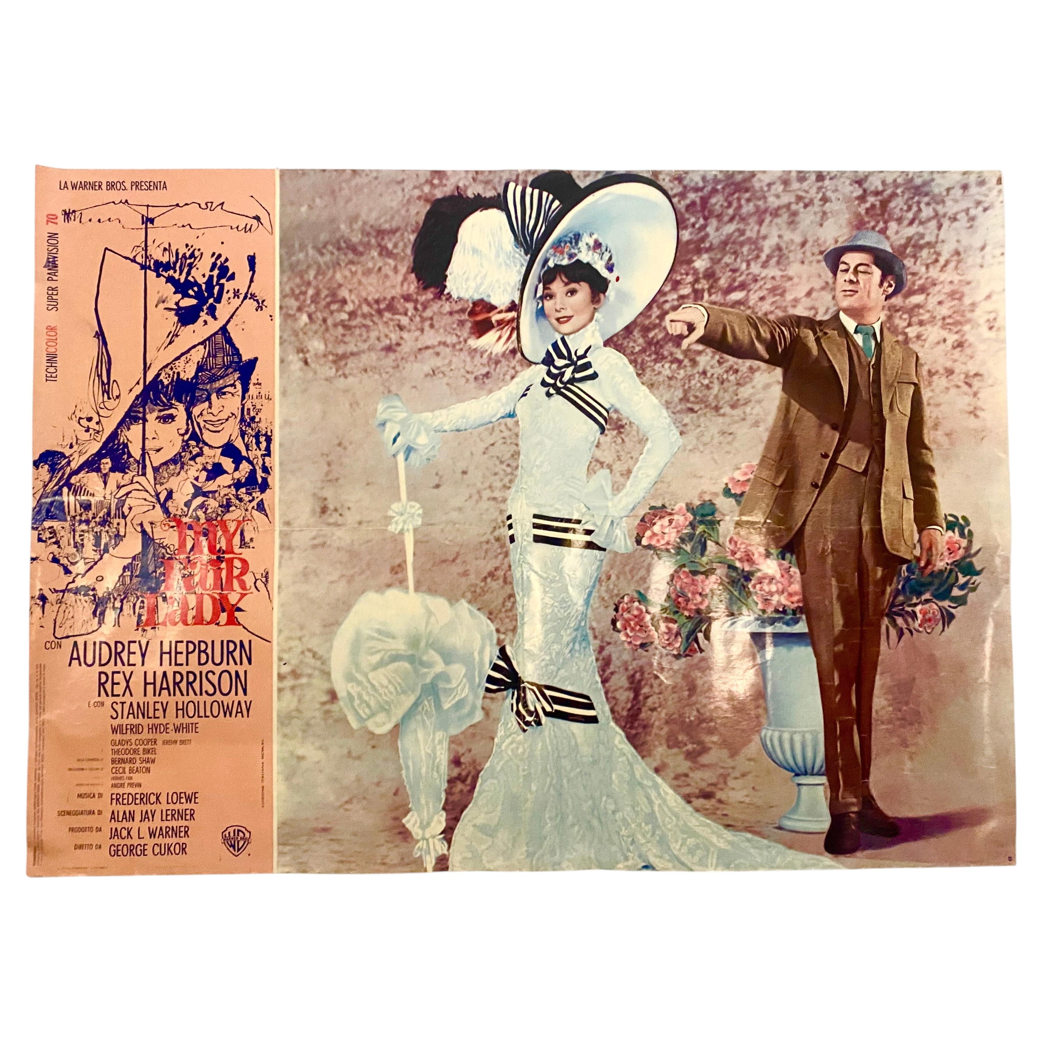 Vintage Original 1964 My Fair Lady Italian Cinema Poster by Giuliano Nistri