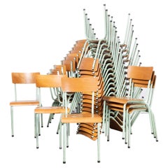 1960’s Original Mint French Stacking University Chairs Wide Back - Various Qty