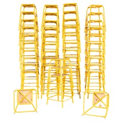 1960's Original Mullca French High Stools, Yellow, Good Quantities Available
