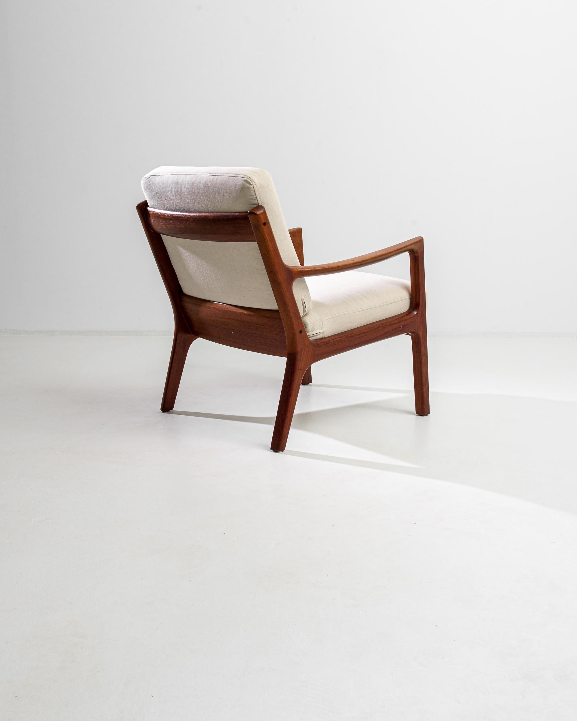 1960s Original Ole Wanscher Teak Upholstered Armchair For Sale 5