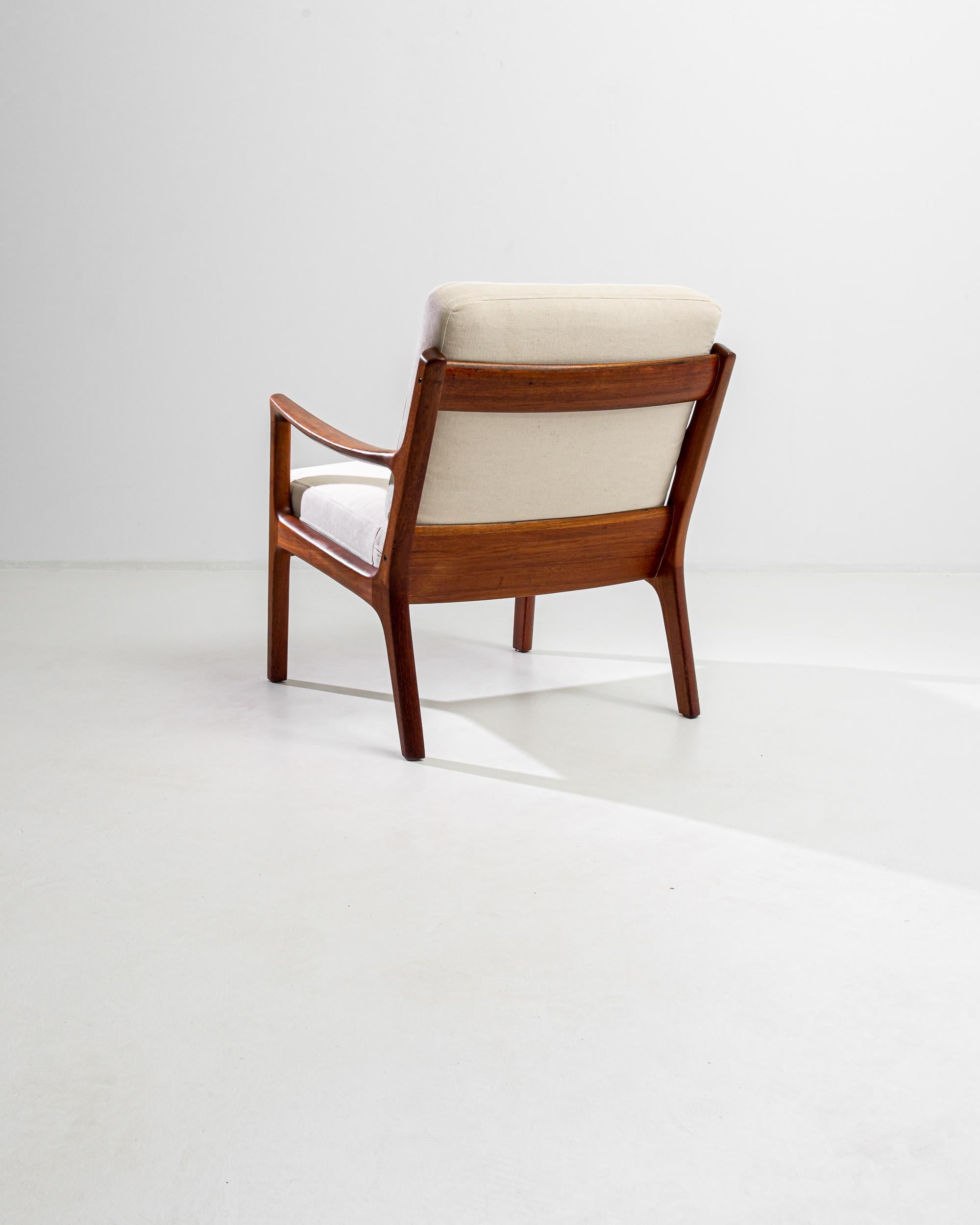 1960s Original Ole Wanscher Teak Upholstered Armchair For Sale 6