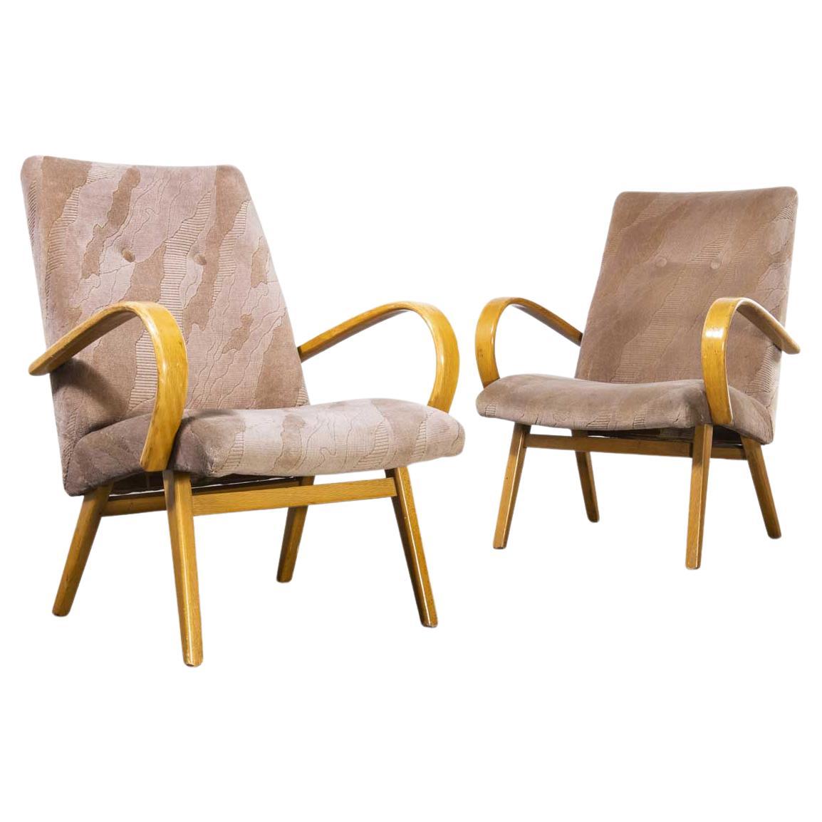 1960's Original Pair of Armchairs - Produced by Ton For Sale