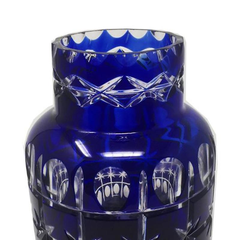 Mid-Century Modern 1960s Original Stunning Blue Vase Deigned by Creart For Sale