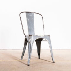 1960’s Original Tolix Model A Dining Outdoor Chairs - Grey