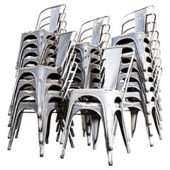 1960’s Original Tolix Model A Dining Outdoor Chairs - Grey