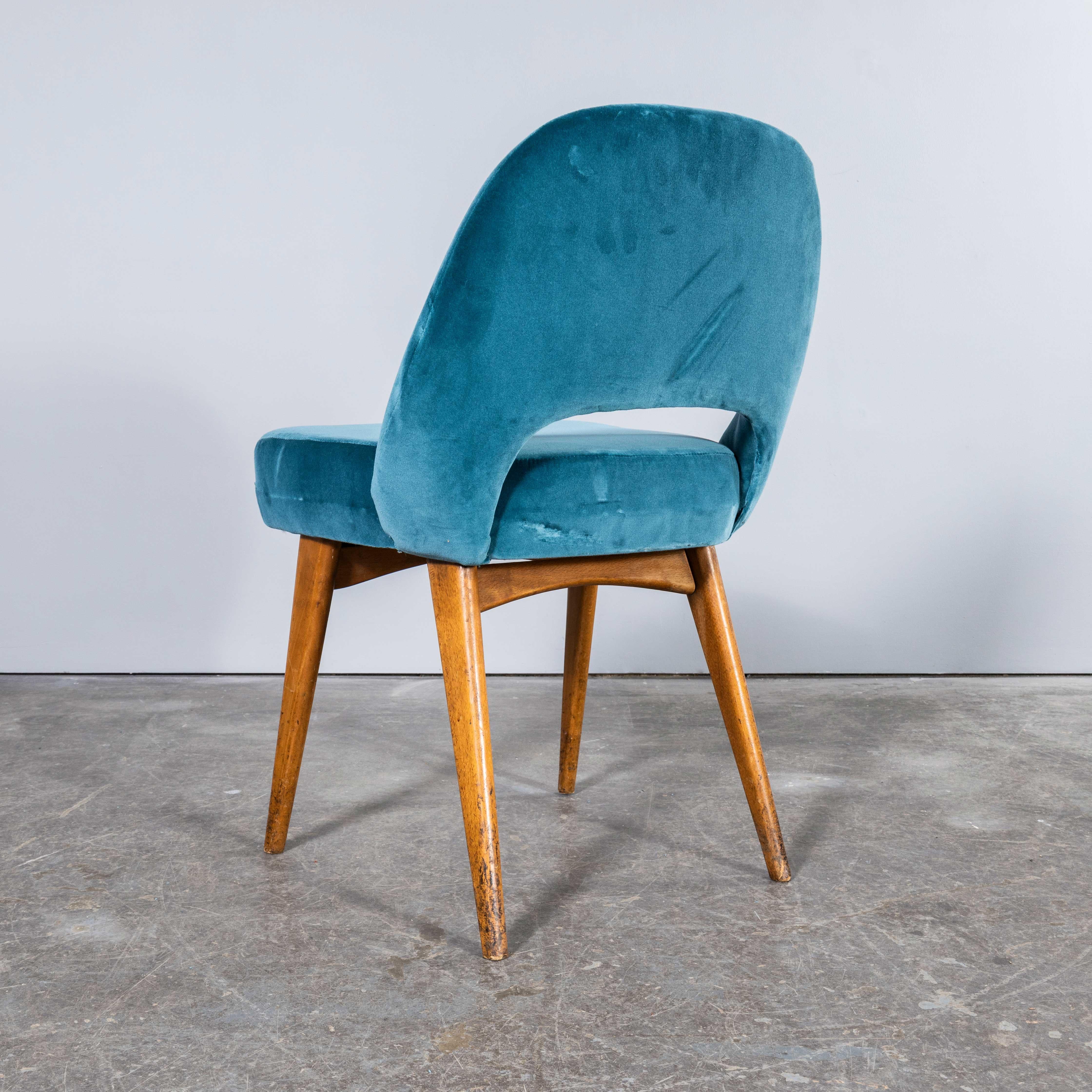 1960's Original Upholstered Velvet Ben Dining Chairs - Good Quantity Available For Sale 5