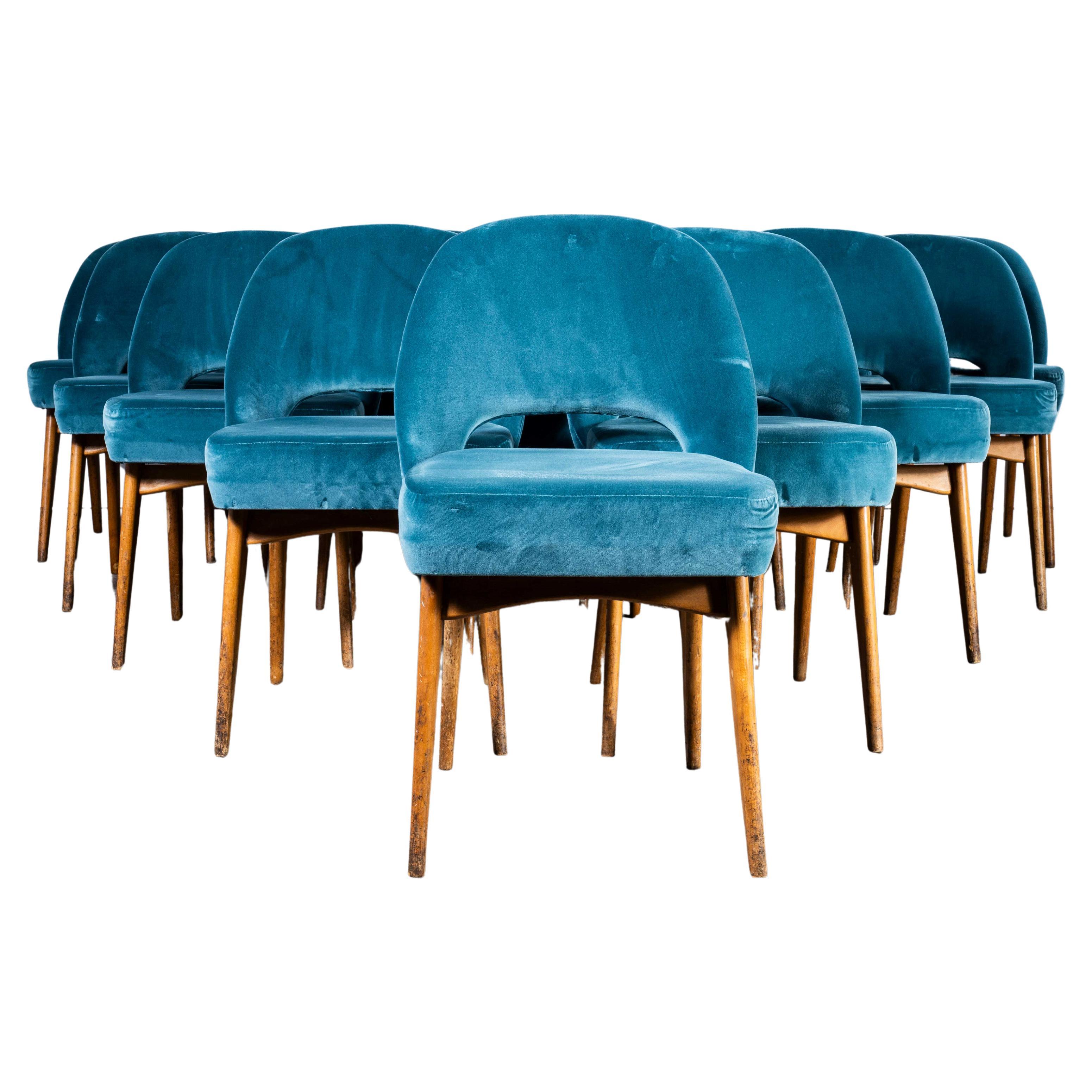 Original 1960's Upholstered Velvet Ben Dining Chairs - Bonne quantité disponible