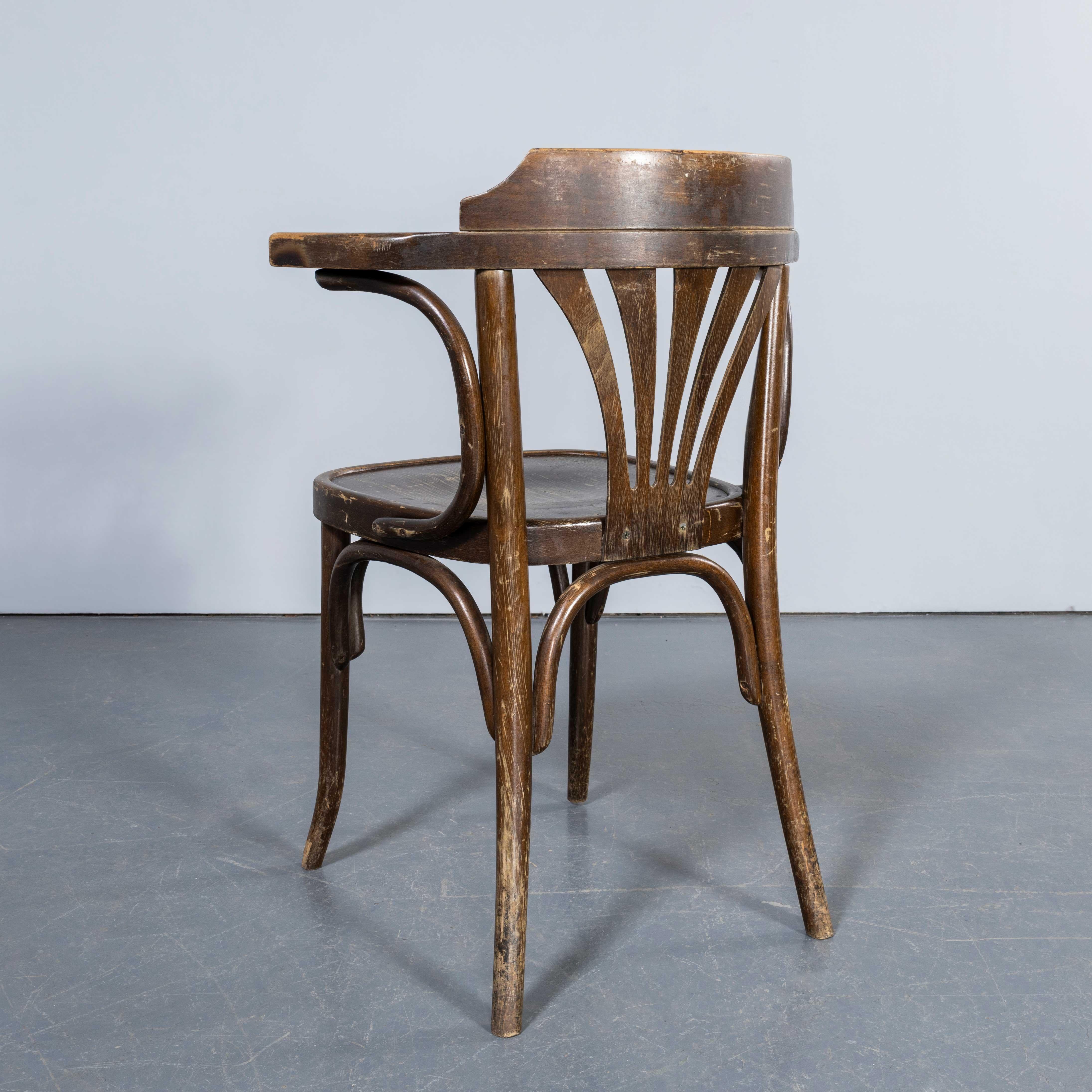 Fauteuils de salle à manger vintage d'origine des années 1960 - dossier en éventail - grande quantité disponible 6