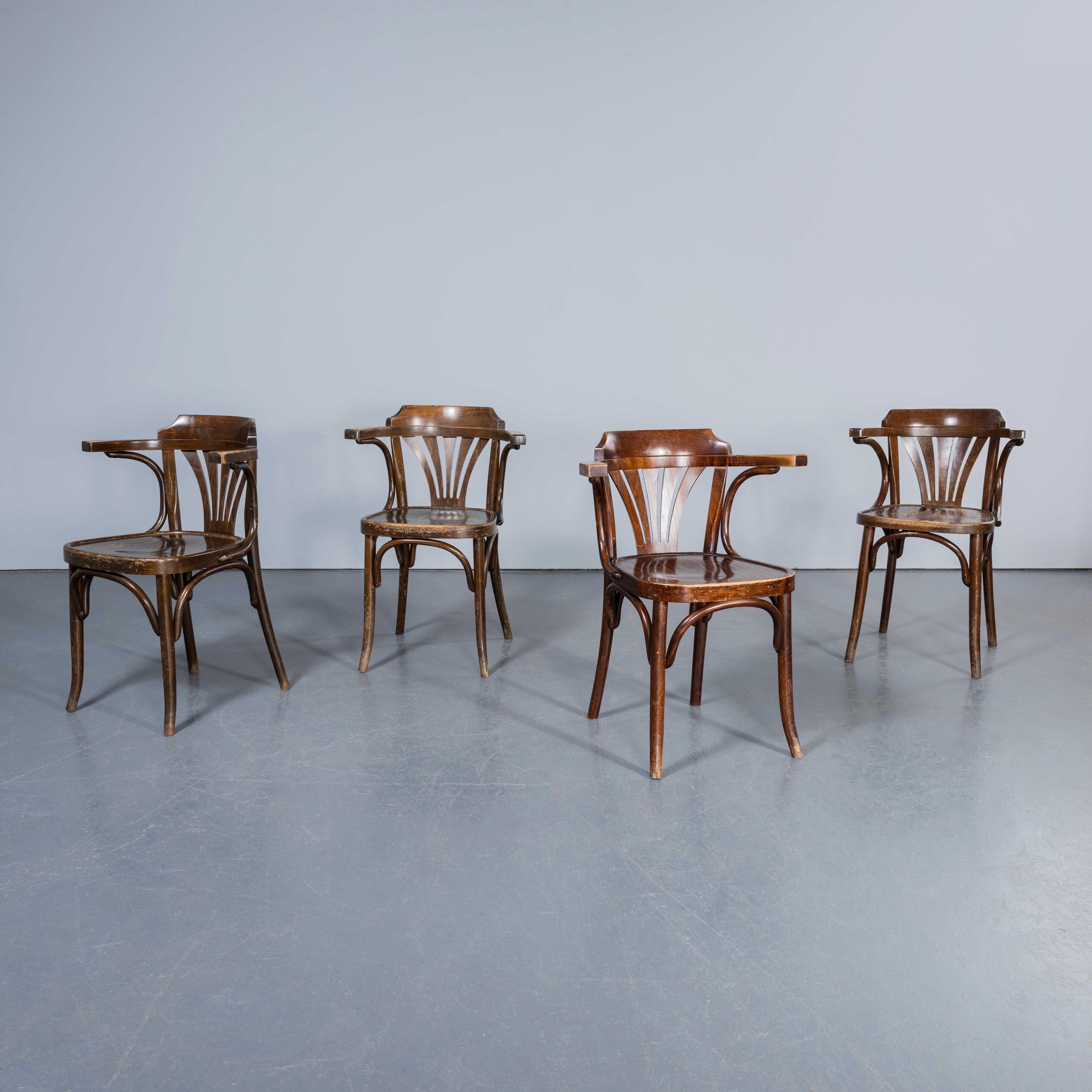 1960's Original Vintage Sillones de Comedor - Respaldo Abanico - Gran Cantidad Disponible mediados del siglo XX
