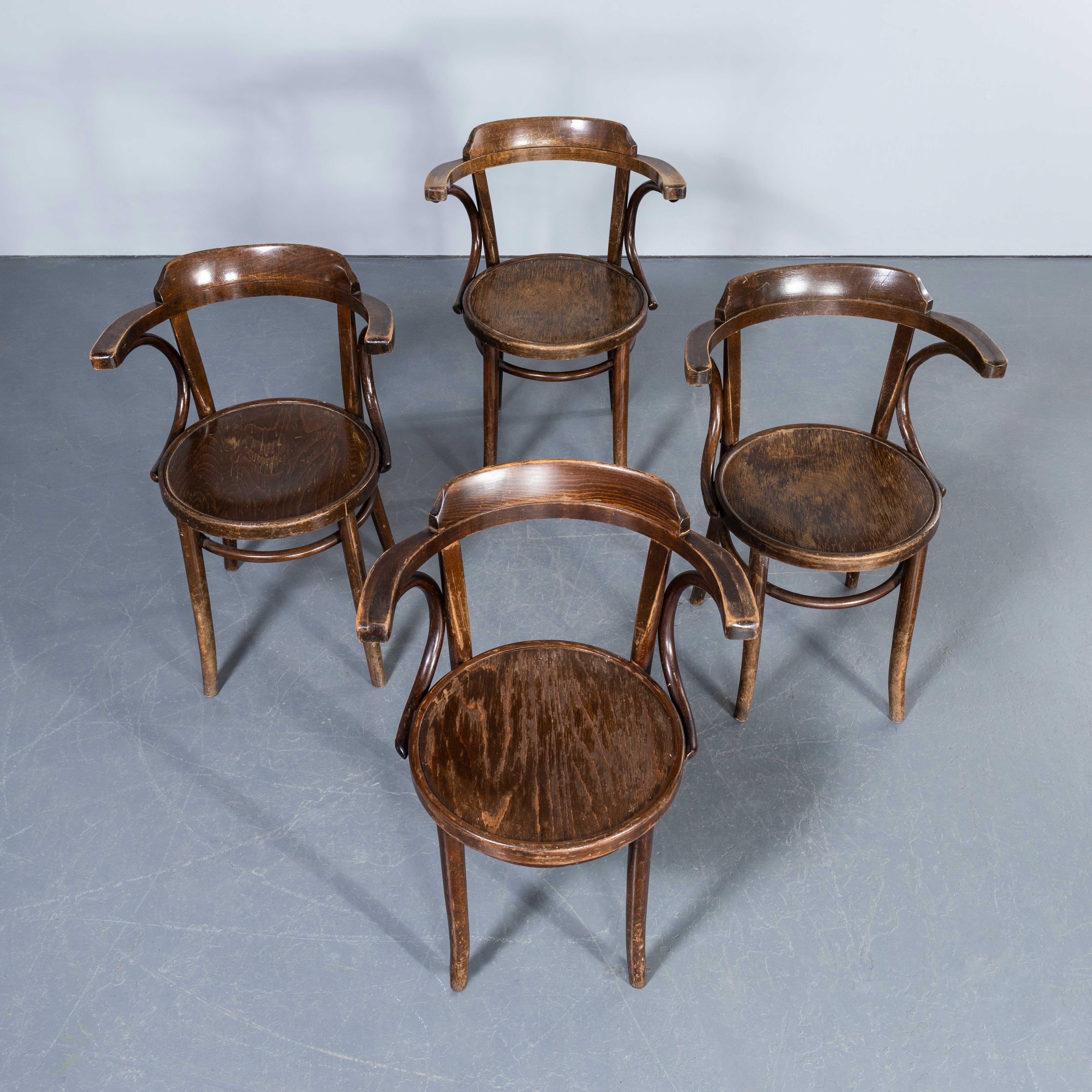 Mid-20th Century 1960's Original Vintage Dining Armchairs - Open Back - Large Quantity Available For Sale