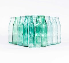 1960's Original Vintage Stubby Hungarian Milk Bottles Large Size - Quantity Avai