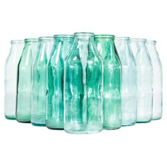 1960's Original Vintage Stubby ungarische Milchflaschen Großformat - Menge Avai