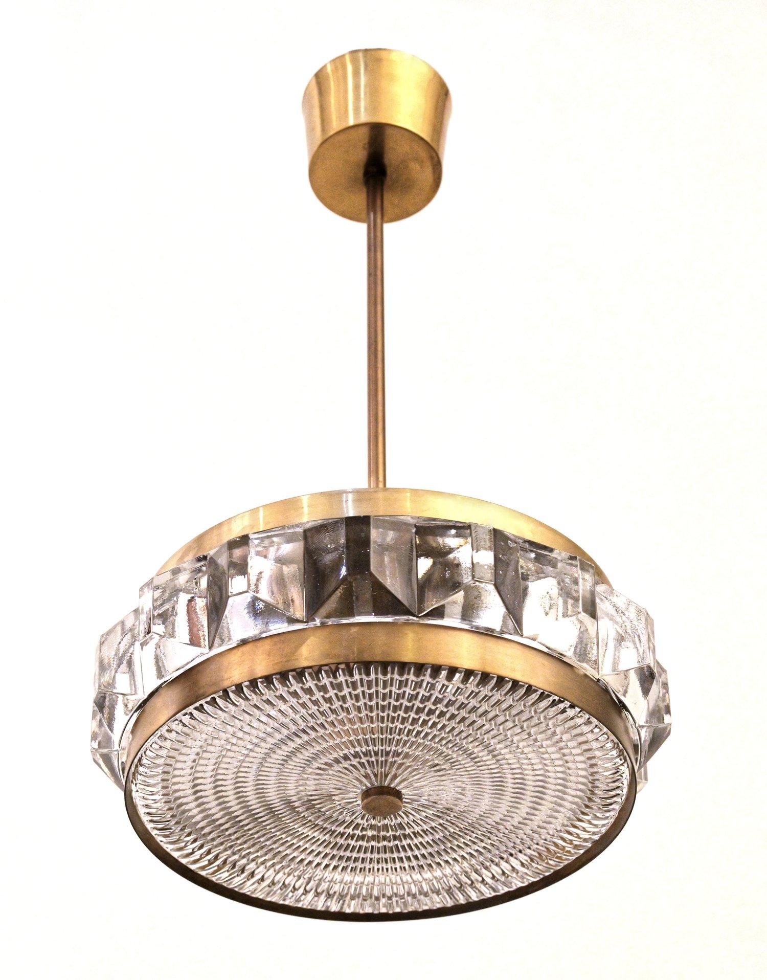 Mid-20th Century 1960s Orrefors Pendant Light For Sale