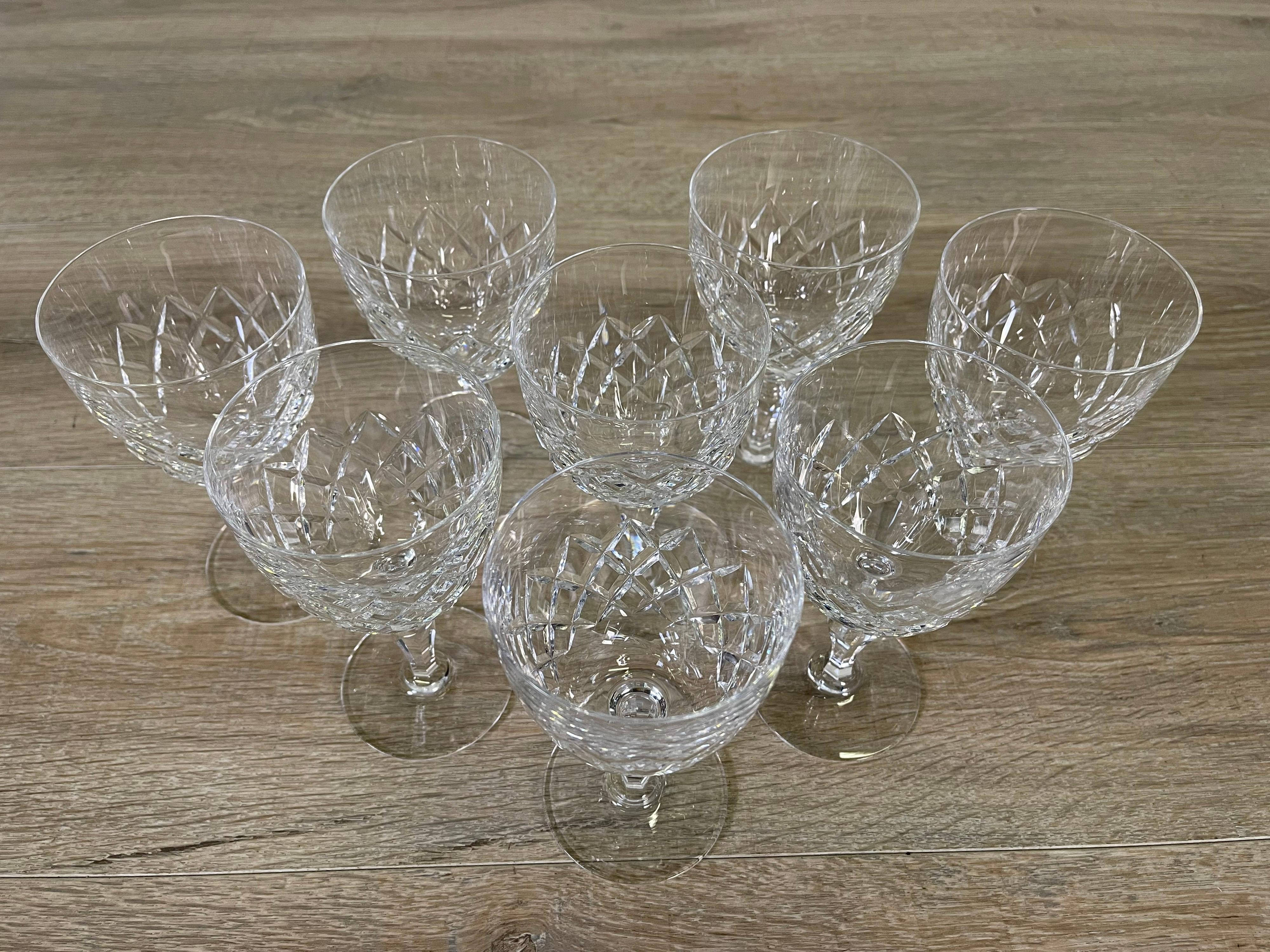 1960s Orrefors Sweden Karolina Glass Stems, Set of 8 In Good Condition For Sale In Amherst, NH