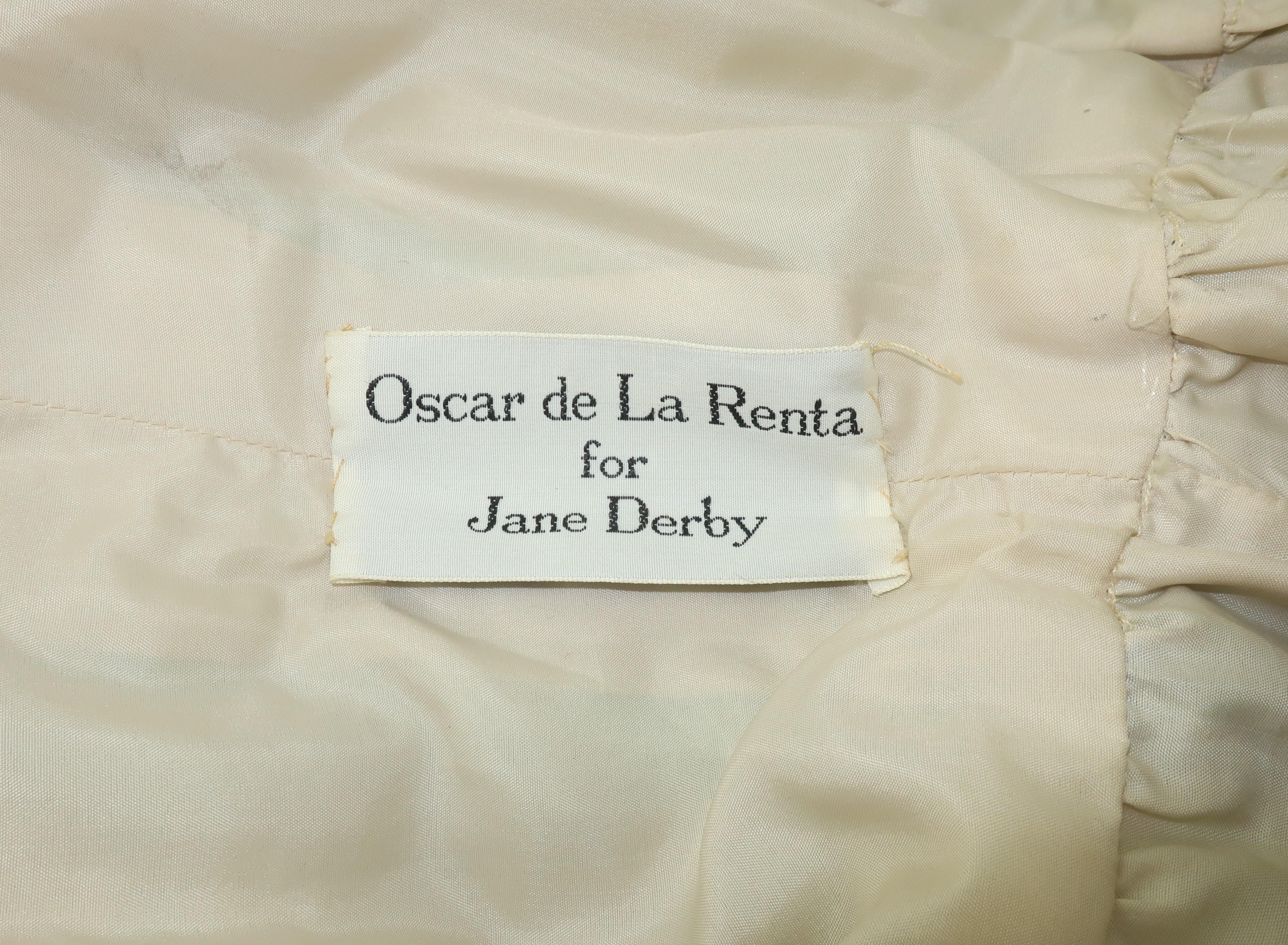 1960's Oscar de La Renta Beaded Brocade Evening Dress 4