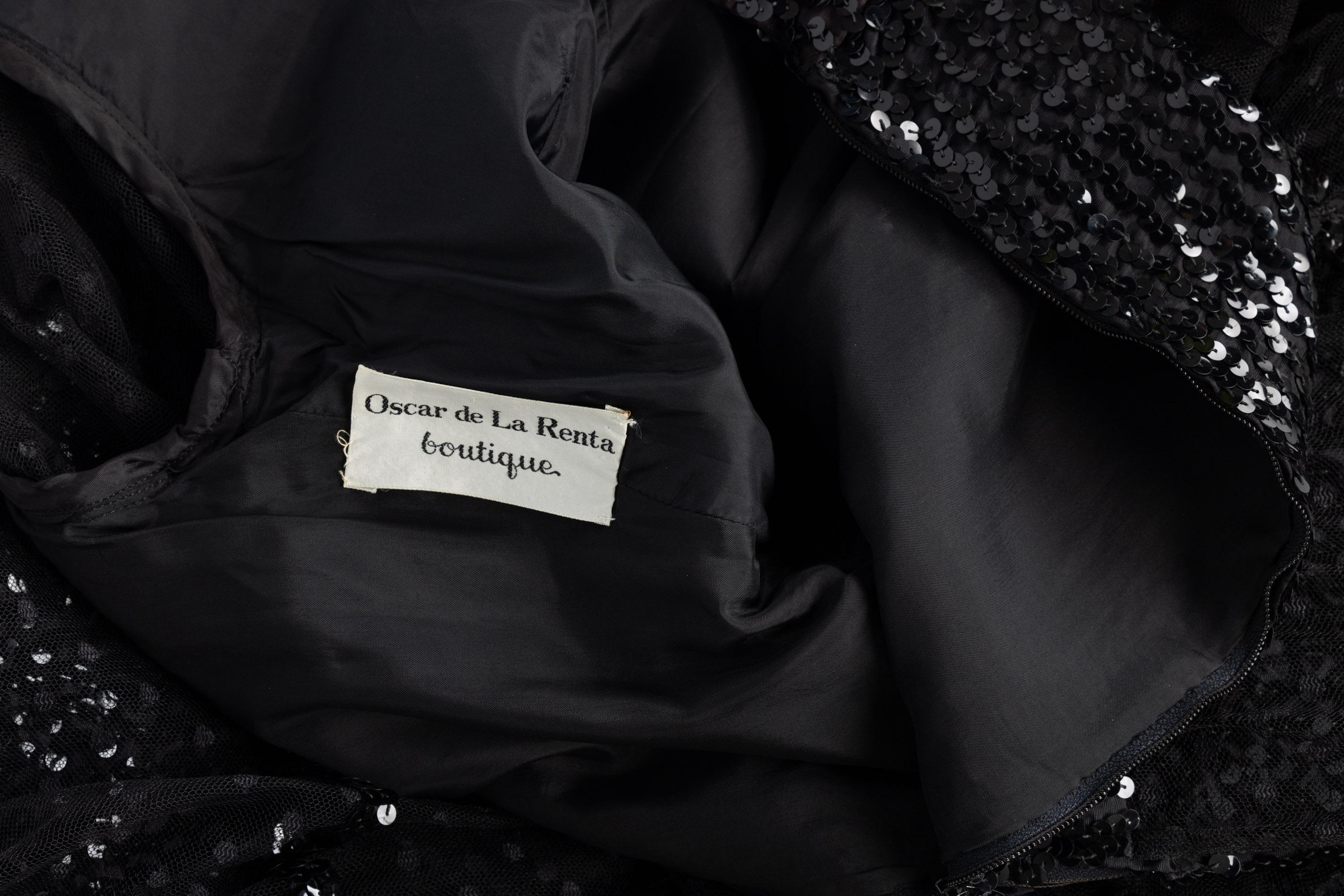1960s Oscar De La Renta Black Sequin Jumpsuit For Sale 6