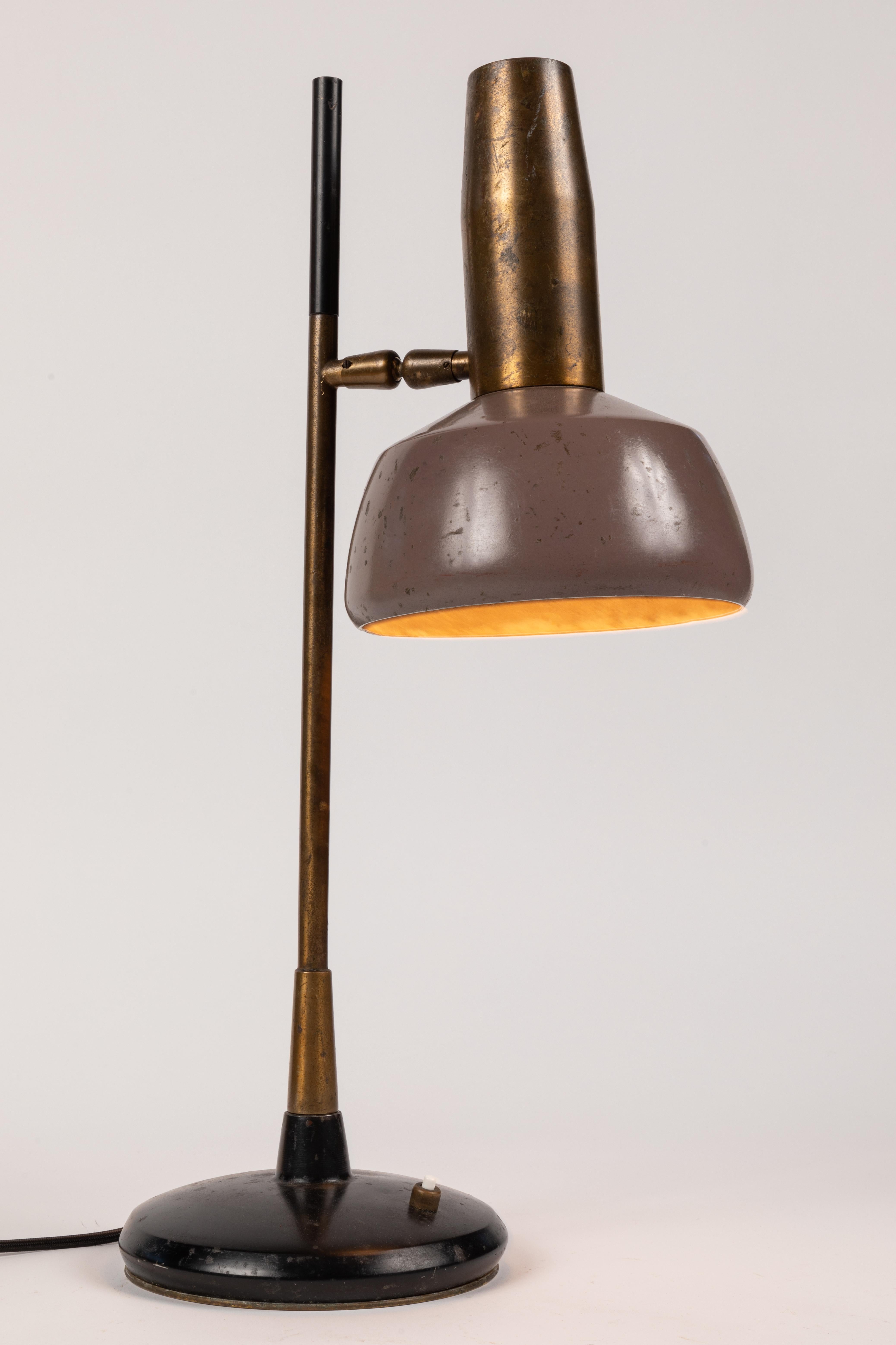 Painted 1960s Oscar Torlasco Table Lamp for Lumi