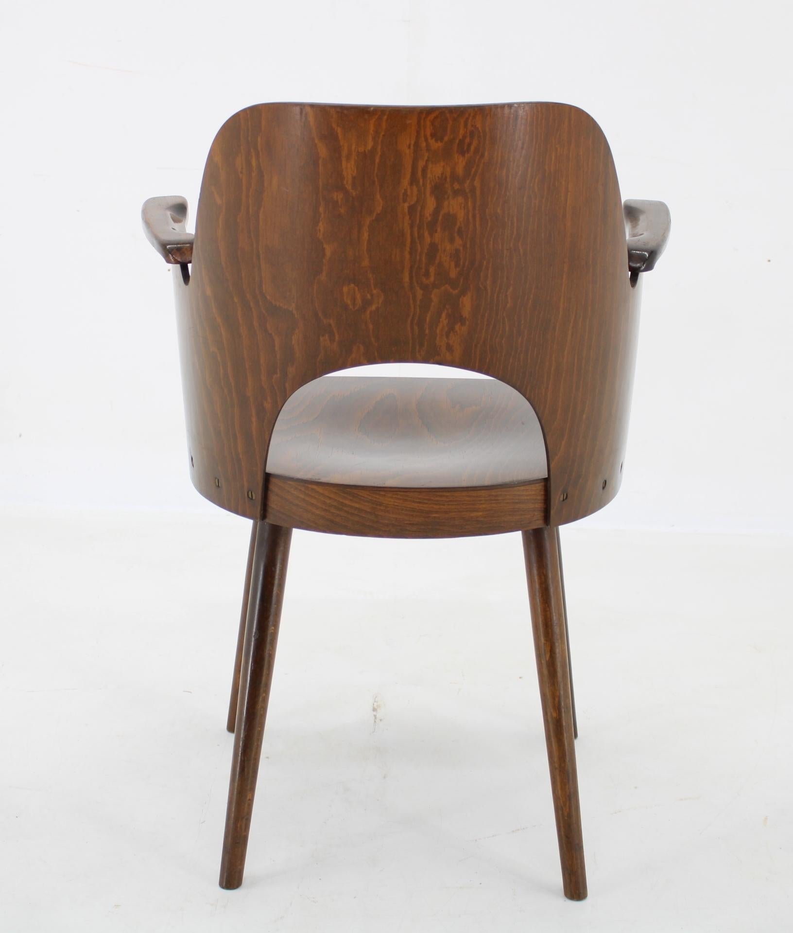 Stained 1960s Oswald Haerdtl Chair by TON Czechoslovakia For Sale