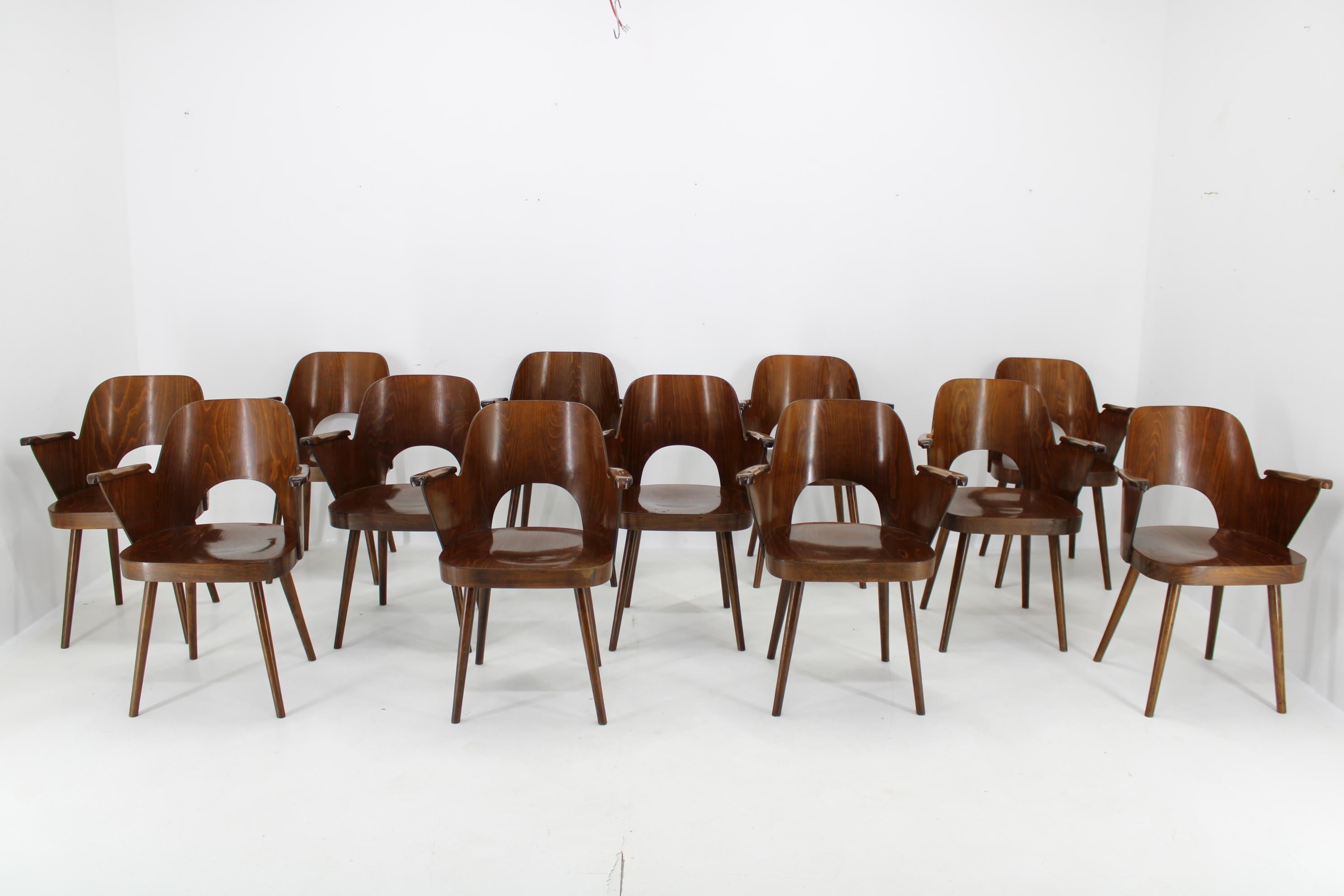 1960s Oswald Haerdtl Chair by TON Czechoslovakia, Up to 12 pieces 5