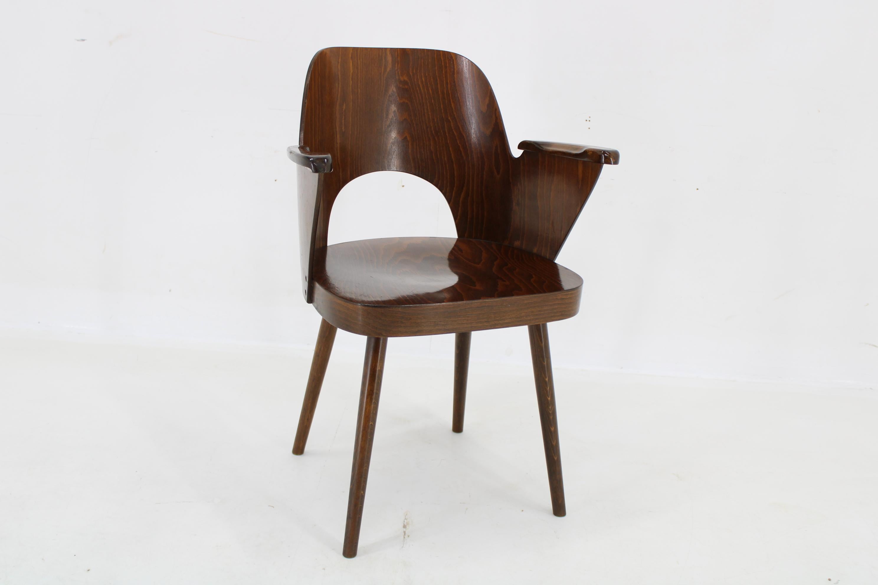 Beech 1960s Oswald Haerdtl Chair by TON Czechoslovakia, Up to 12 pieces For Sale