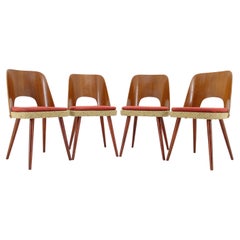 Oswald Haerdtl, ensemble de 4 chaises de salle à manger des années 1960 par TON, Tchécoslovaquie