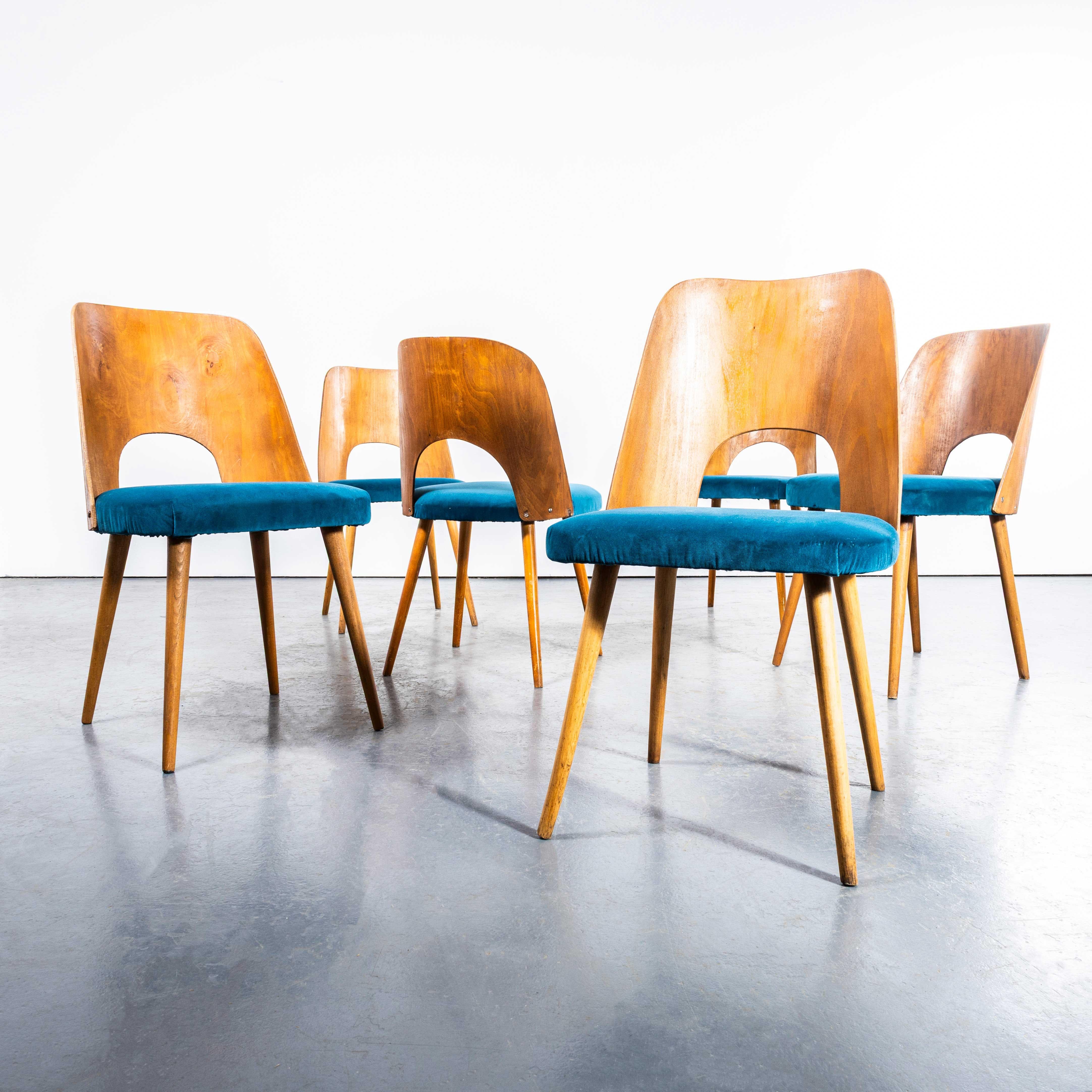 Chaises de salle à manger rembourrées Oswald Haerdtl des années 1960 - Lot de six Bon état - En vente à Hook, Hampshire