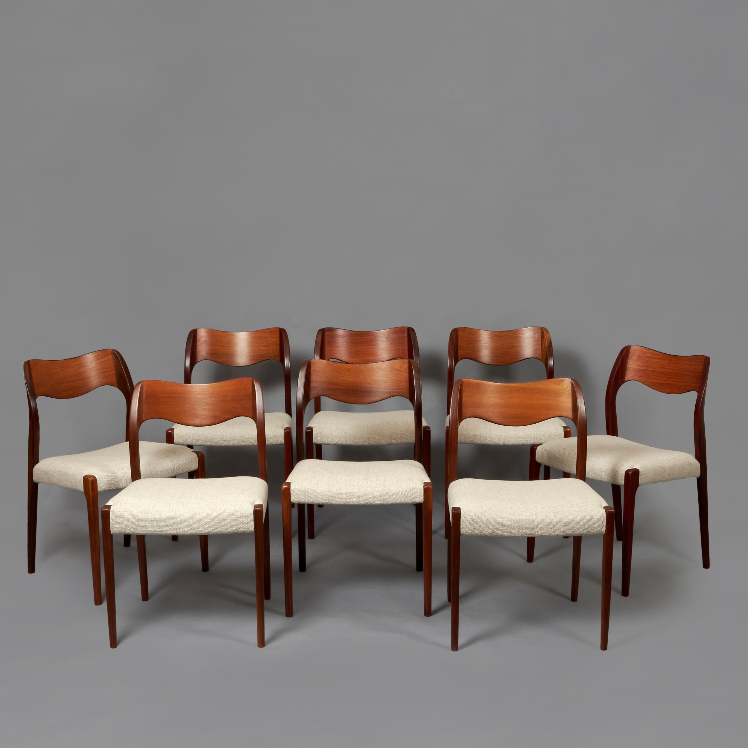 Mid-Century Modern 1960s Otto Moller ‘model 71’ Dining Chairs