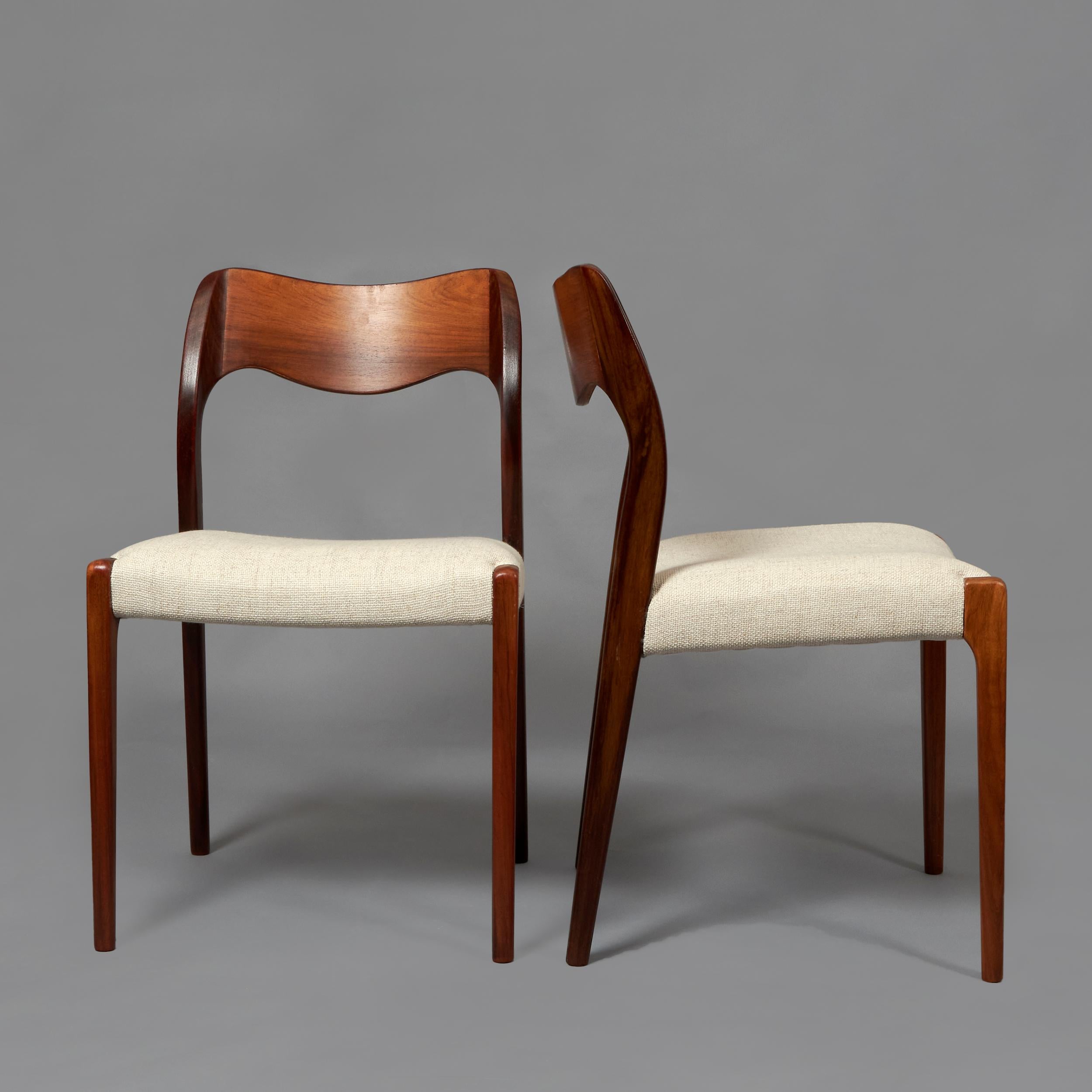 Swedish 1960s Otto Moller ‘model 71’ Dining Chairs