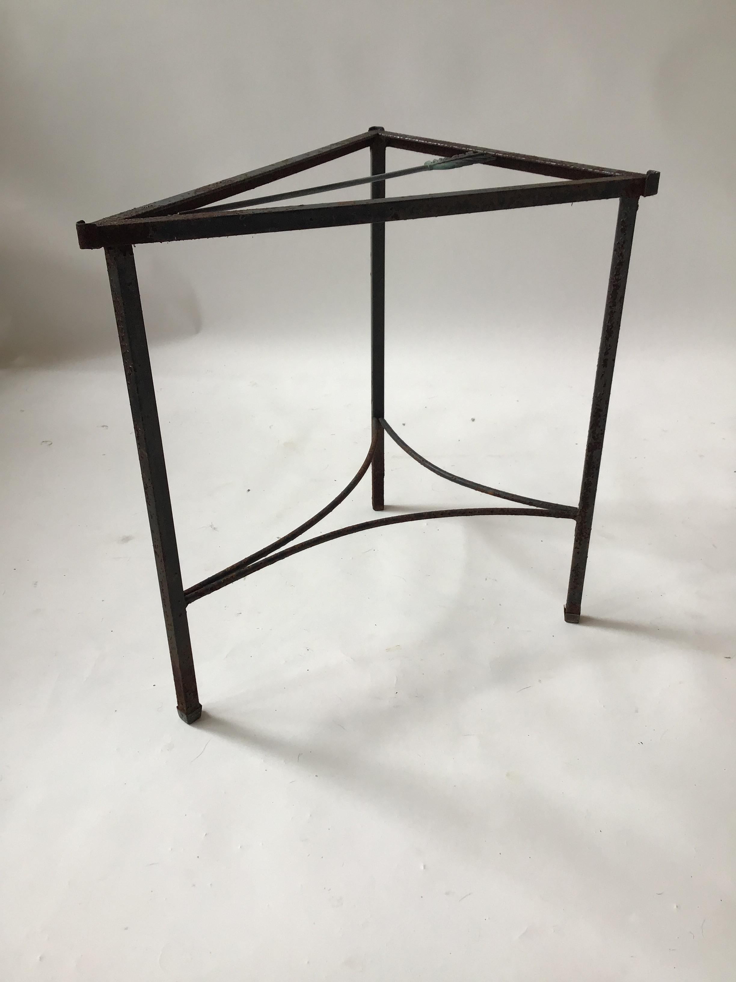 Mid-20th Century 1960s Outdoor Iron Arrow Side Table For Sale