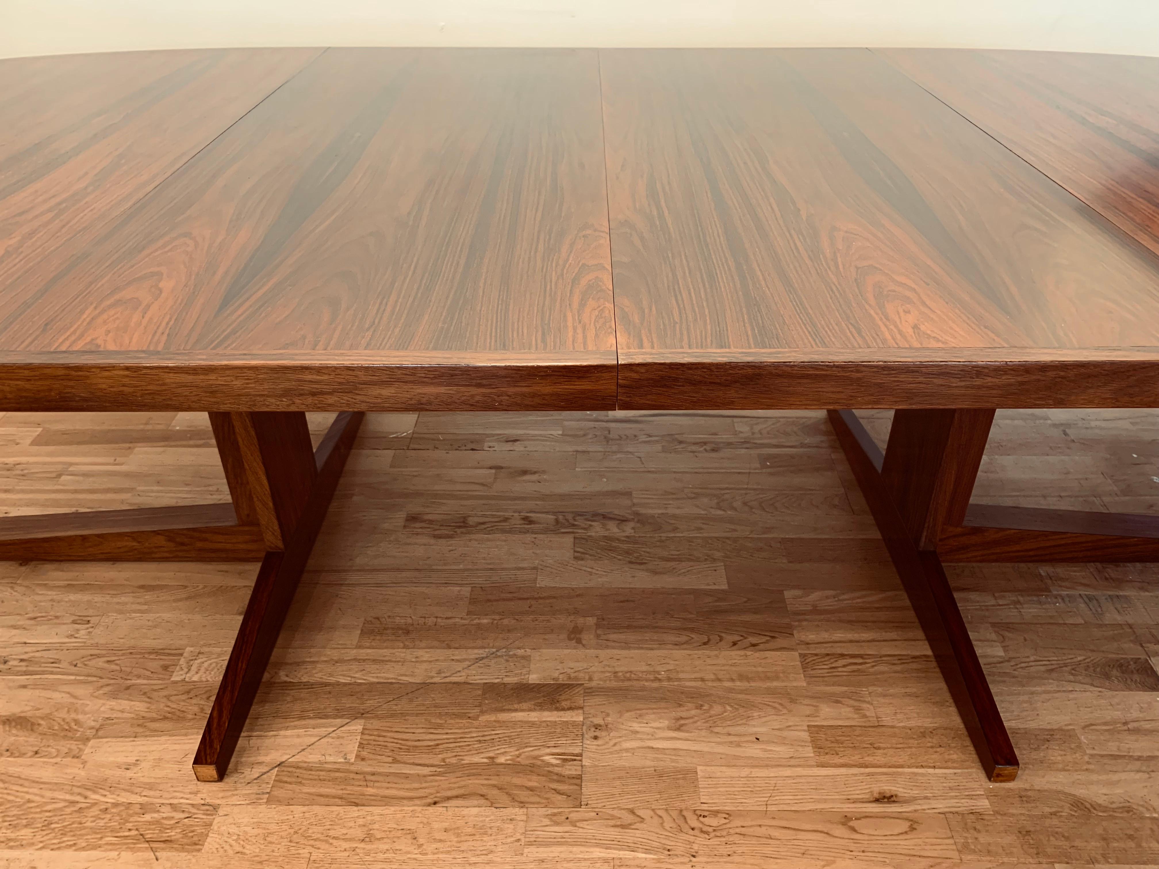 1960s Oval Extending John Mortensen Heltborg Rosewood Dining Table Model HM55 10