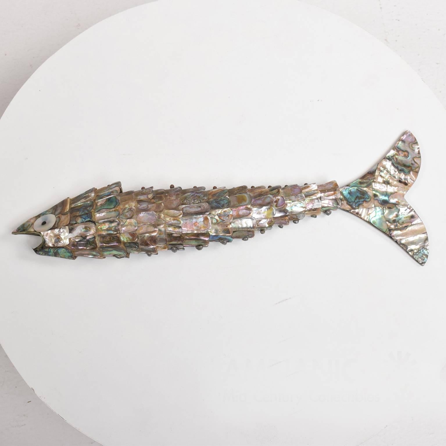 Mid-20th Century 1960s Oversized Mexican Articulated Fish Bottle Opener