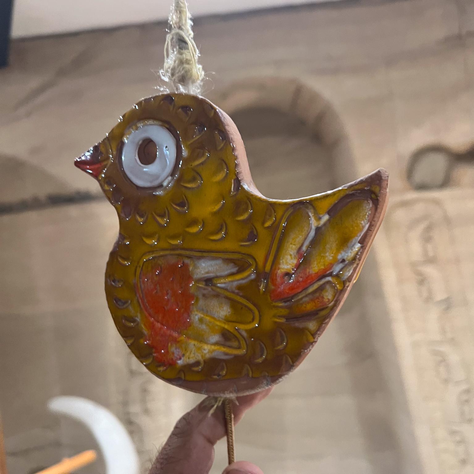 Birdie Wind Chime, Pazifische Steingut-Kunstkeramik, 1960er Jahre (Moderne der Mitte des Jahrhunderts) im Angebot