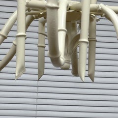 1960’s Pagoda Faux Bamboo Tole Chandelier