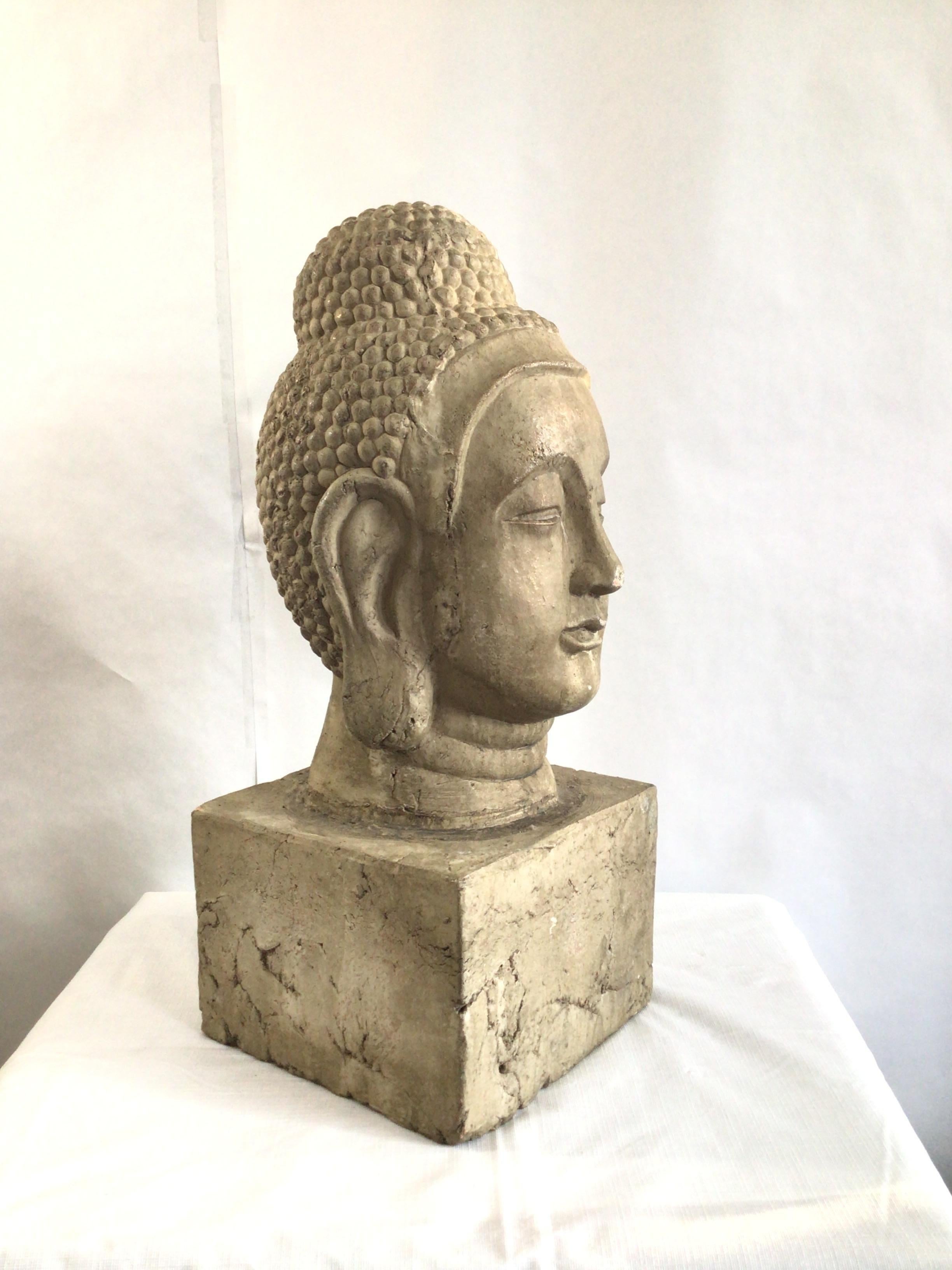 terracotta buddha head