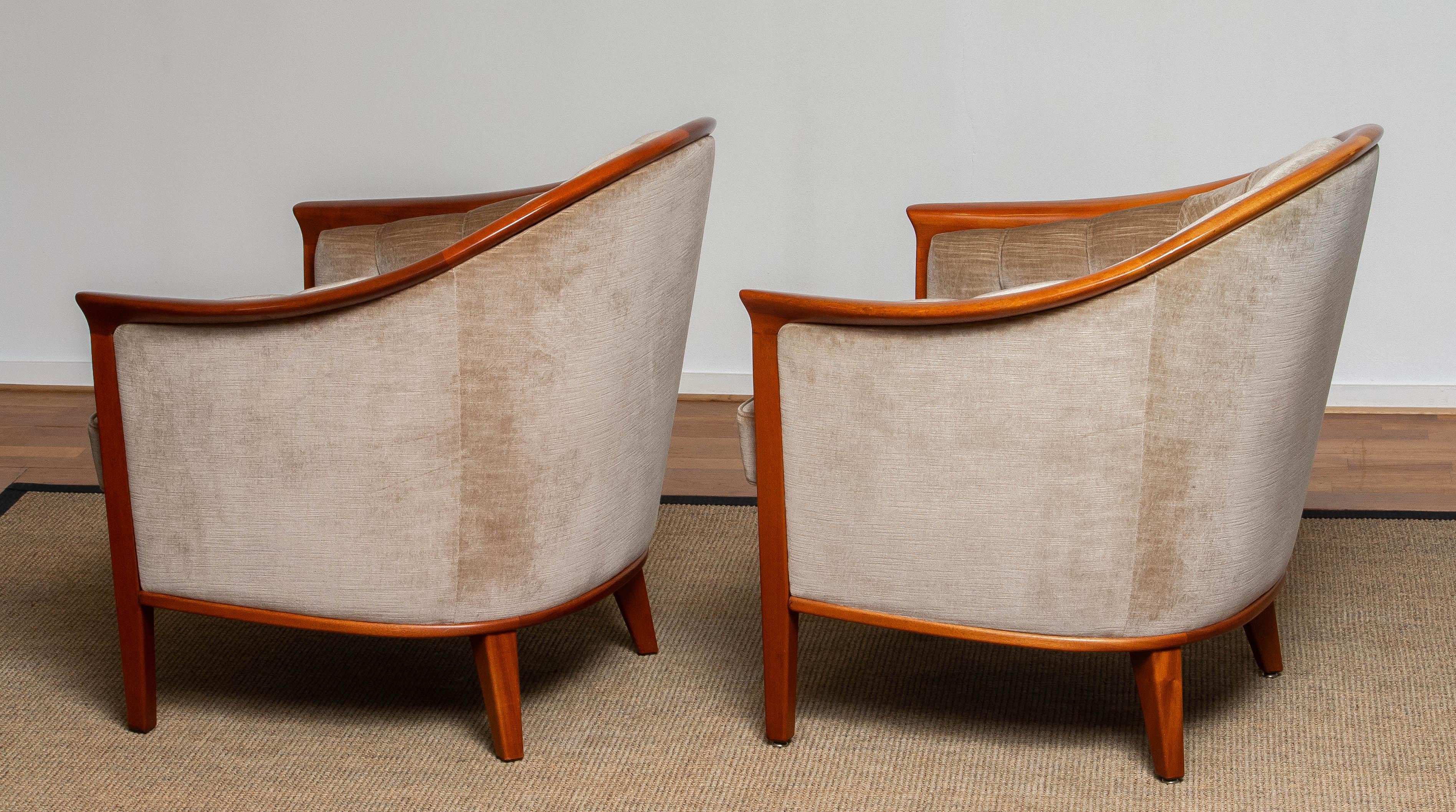 1960s Pair Lounge Club Chairs by Bertil Fridhagen Sweden 4