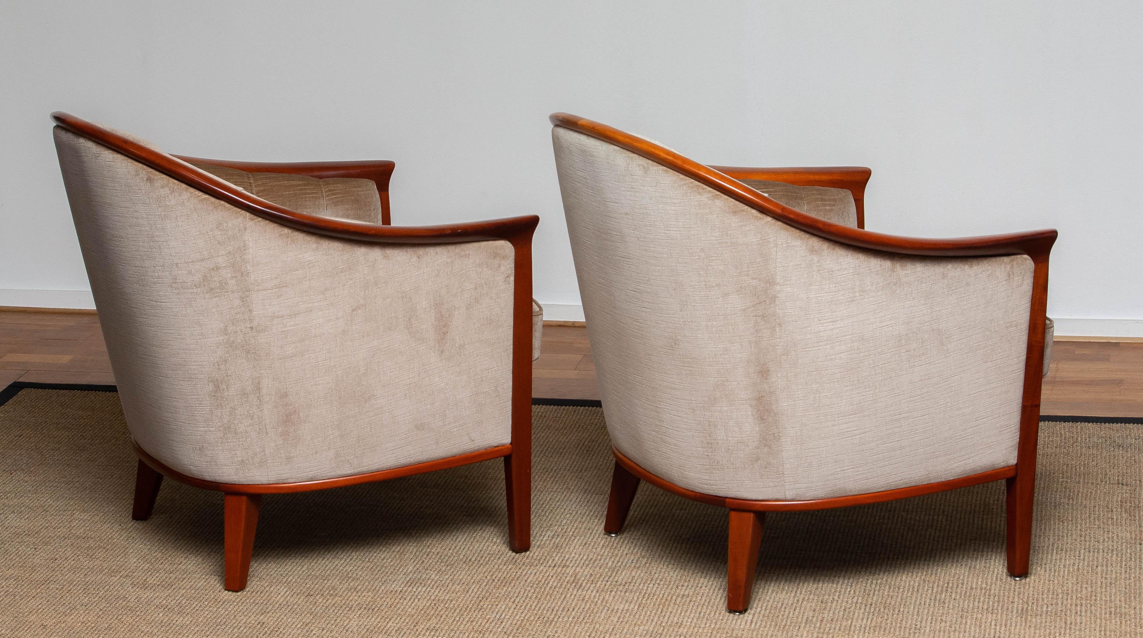 1960s Pair Lounge Club Chairs by Bertil Fridhagen Sweden 6