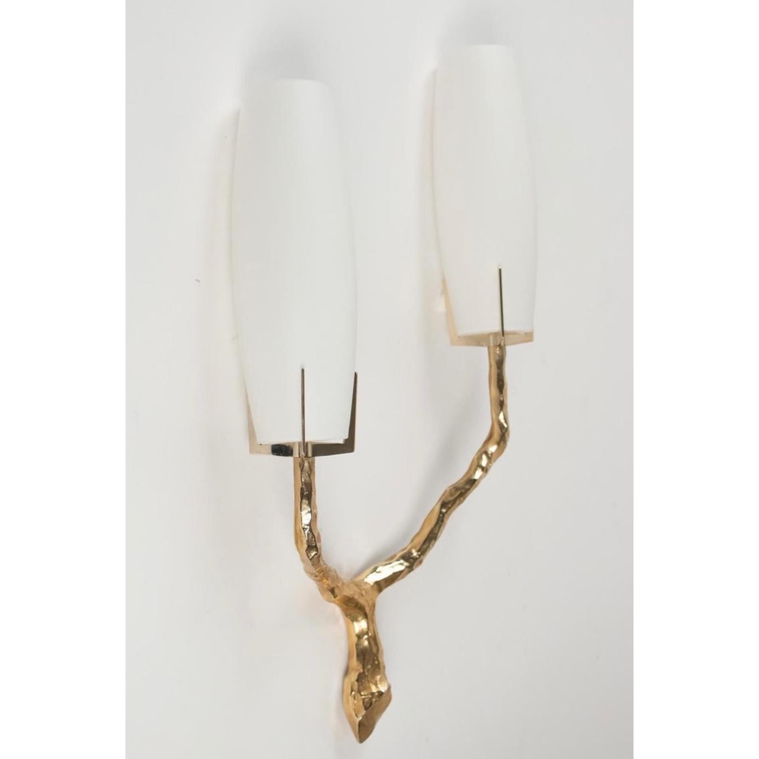 1960s Pair of Arlus Bronze Sconces In Good Condition In Saint-Ouen, FR